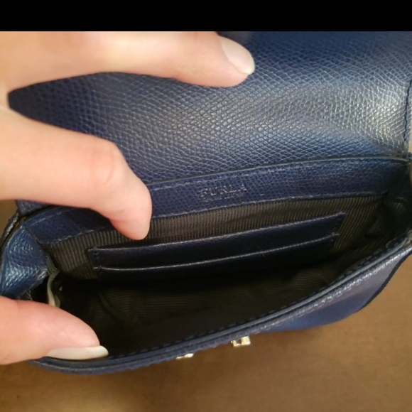 Furla Metropolis Mini Crossbody Bag Blue Rare - Picture 8 of 9